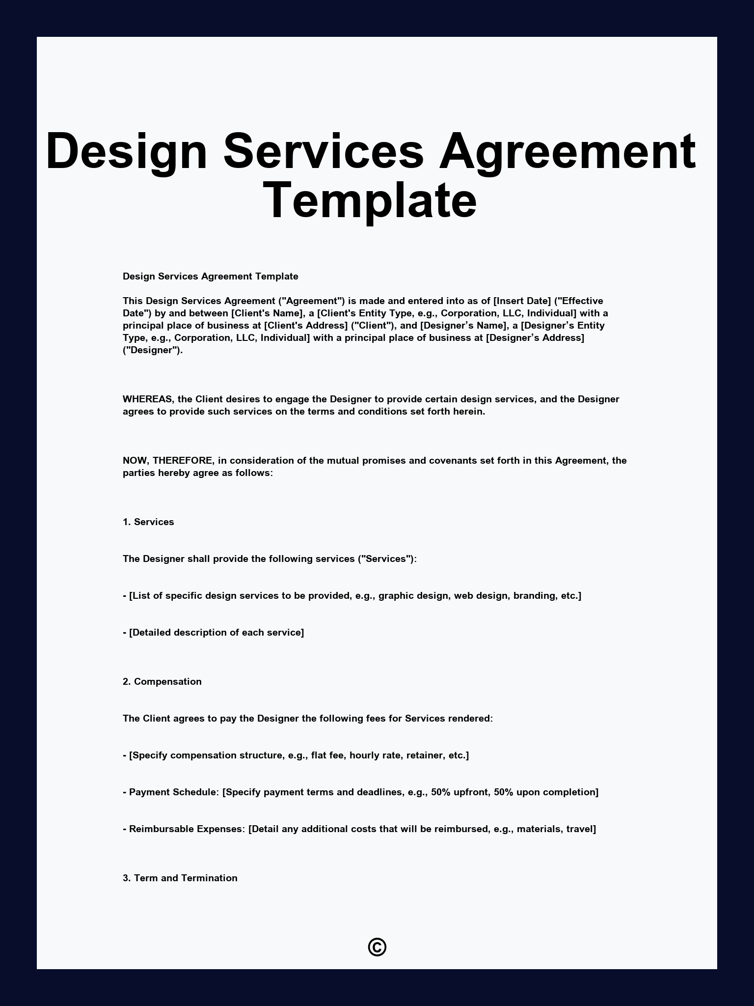 Design Services Agreement Template